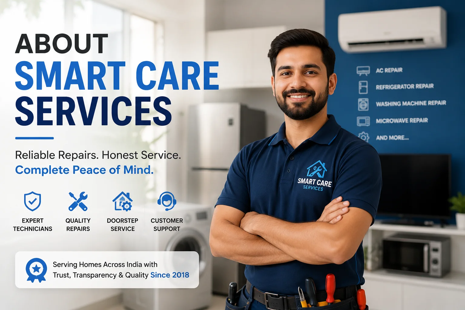 About Smart Care Services - Independent Home Appliance Repair Company in India